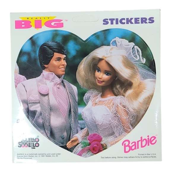 Vintage Barbie Really Big Meilo Smeilo Set of 5 Stickers - Picture 6 of 9